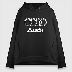 Толстовка оверсайз женская AUDI, цвет: черный