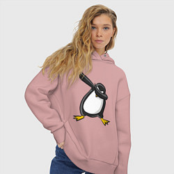 Толстовка оверсайз женская DAB Pinguin, цвет: пыльно-розовый — фото 2