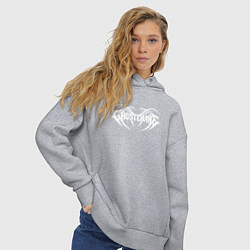 Толстовка оверсайз женская GHOSTEMANE, цвет: меланж — фото 2
