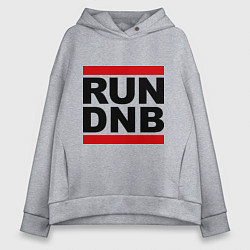 Толстовка оверсайз женская RUN DNB, цвет: меланж