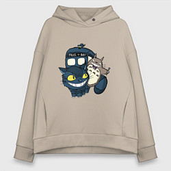 Женское худи оверсайз Tardis Totoro
