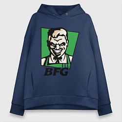 Толстовка оверсайз женская BFG, цвет: тёмно-синий
