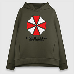 Толстовка оверсайз женская UMBRELLA CORP, цвет: хаки