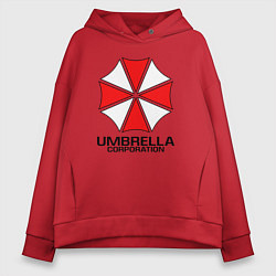 Толстовка оверсайз женская UMBRELLA CORP, цвет: красный