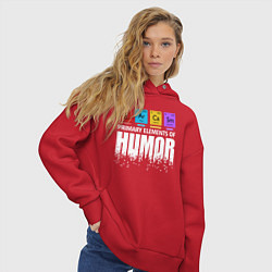 Толстовка оверсайз женская Sarcasm, цвет: красный — фото 2