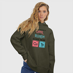 Толстовка оверсайз женская Copper and Tellurium, цвет: хаки — фото 2