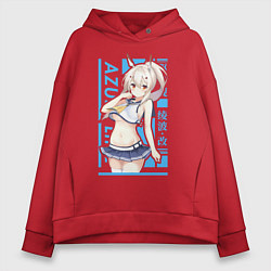 Толстовка оверсайз женская Аянами, цвет: красный