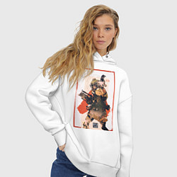 Толстовка оверсайз женская Apex Legends Bloodhound, цвет: белый — фото 2
