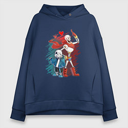 Толстовка оверсайз женская UNDERTALE, цвет: тёмно-синий