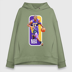 Толстовка оверсайз женская NBA Kobe Bryant, цвет: авокадо
