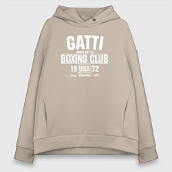 Толстовка оверсайз женская Gatti Boxing Club, цвет: миндальный