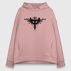 Толстовка оверсайз женская JUDAS PRIEST, цвет: пыльно-розовый