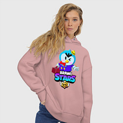 Толстовка оверсайз женская BRAWL STARS MRP, цвет: пыльно-розовый — фото 2