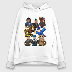 Толстовка оверсайз женская ROBLOX, цвет: белый