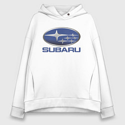 Толстовка оверсайз женская SUBARU, цвет: белый