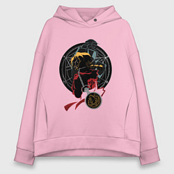 Толстовка оверсайз женская Стальной алхимик, цвет: светло-розовый