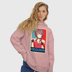Толстовка оверсайз женская Мегумин, цвет: пыльно-розовый — фото 2