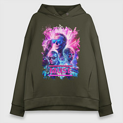 Толстовка оверсайз женская Muse, цвет: хаки