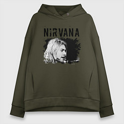 Толстовка оверсайз женская NIRVANA, цвет: хаки