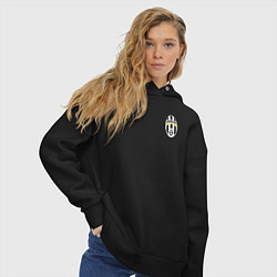 Толстовка оверсайз женская JUVENTUS, цвет: черный — фото 2