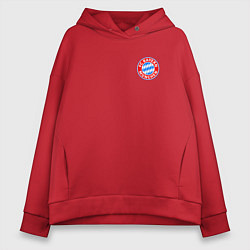 Толстовка оверсайз женская BAYERN MUNCHEN, цвет: красный