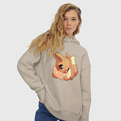 Толстовка оверсайз женская Иви, цвет: миндальный — фото 2