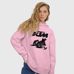 Толстовка оверсайз женская KTM, цвет: светло-розовый — фото 2