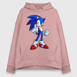 Толстовка оверсайз женская SONIC, цвет: пыльно-розовый