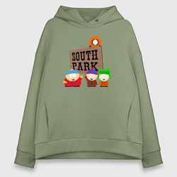 Толстовка оверсайз женская South Park, цвет: авокадо