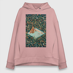 Толстовка оверсайз женская BoJack Horseman, цвет: пыльно-розовый