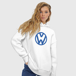 Толстовка оверсайз женская Volkswagen, цвет: белый — фото 2