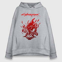 Толстовка оверсайз женская CYBERPUNK 2077, цвет: меланж