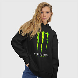 Толстовка оверсайз женская MONSTER ENERGY, цвет: черный — фото 2