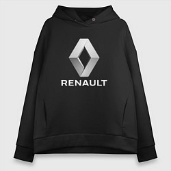 Толстовка оверсайз женская RENAULT, цвет: черный