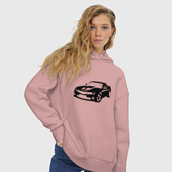 Толстовка оверсайз женская Chevrolet Z, цвет: пыльно-розовый — фото 2