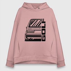 Толстовка оверсайз женская Volkswagen Golf Z, цвет: пыльно-розовый