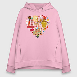 Женское худи оверсайз LOVE RUSSIA