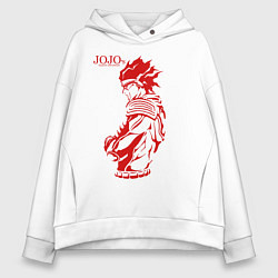 Толстовка оверсайз женская JoJo Bizarre Adventure, цвет: белый