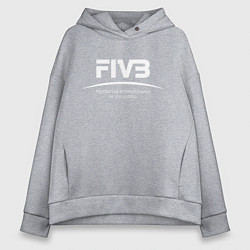 Толстовка оверсайз женская FIVB ВОЛЕЙБОЛ, цвет: меланж
