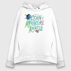 Толстовка оверсайз женская Ocean Adventuure Awaits, цвет: белый