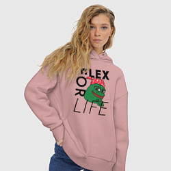 Толстовка оверсайз женская FLEX FOR LIFE, цвет: пыльно-розовый — фото 2