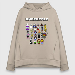 Толстовка оверсайз женская UNDERTALE, цвет: миндальный