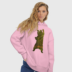 Толстовка оверсайз женская Wild bear, цвет: светло-розовый — фото 2