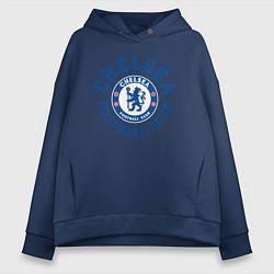 Толстовка оверсайз женская Chelsea FC, цвет: тёмно-синий