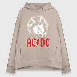 Толстовка оверсайз женская ACDC, цвет: миндальный