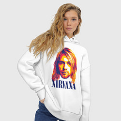 Толстовка оверсайз женская Nirvana, цвет: белый — фото 2