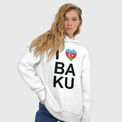 Толстовка оверсайз женская Baku, цвет: белый — фото 2