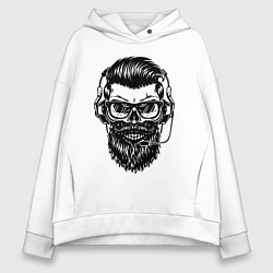 Толстовка оверсайз женская Hipster, цвет: белый