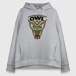 Толстовка оверсайз женская Owl, цвет: меланж