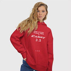Толстовка оверсайз женская Camry 3 5, цвет: красный — фото 2